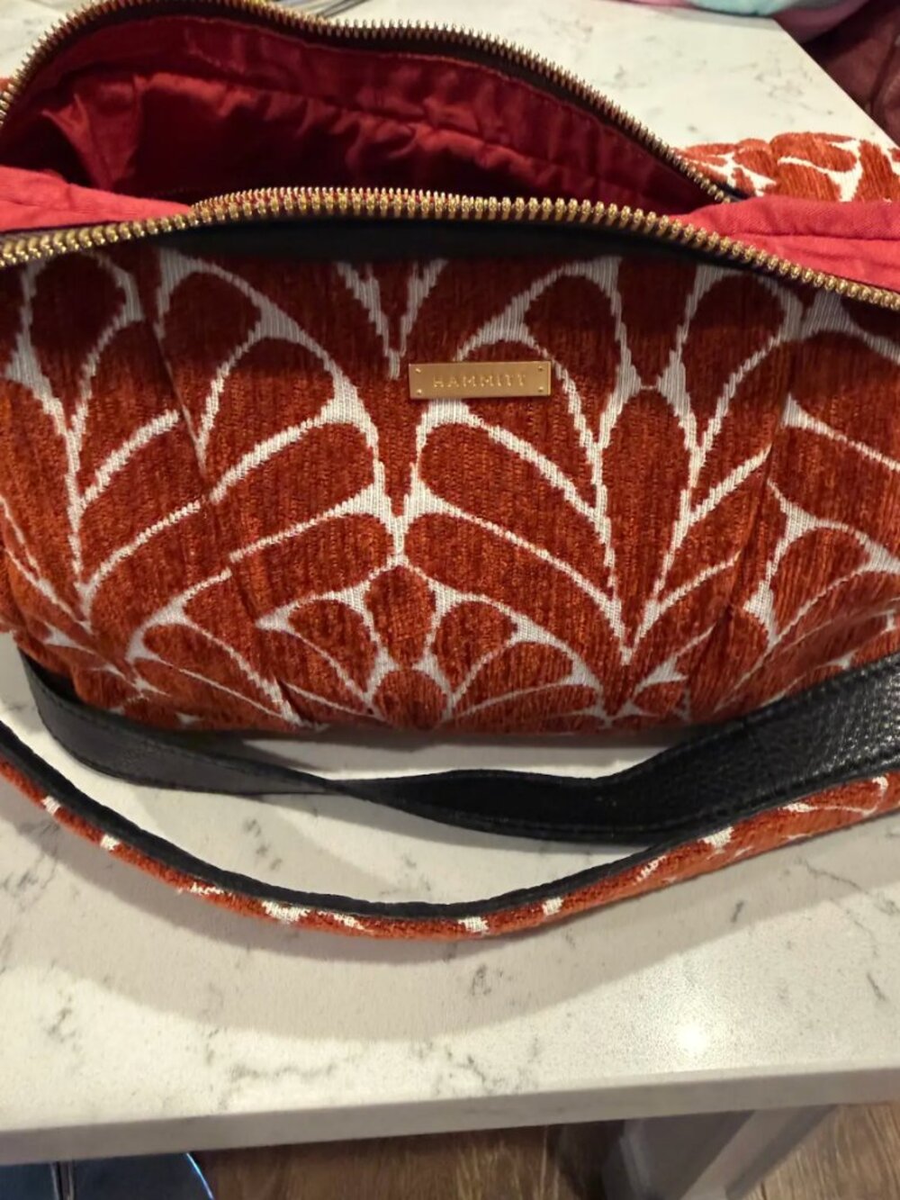 Hammitt *Morgan* Texas Tapestry Crossbody | EUC | Gold Accents | Black Leather - Picture 9 of 12